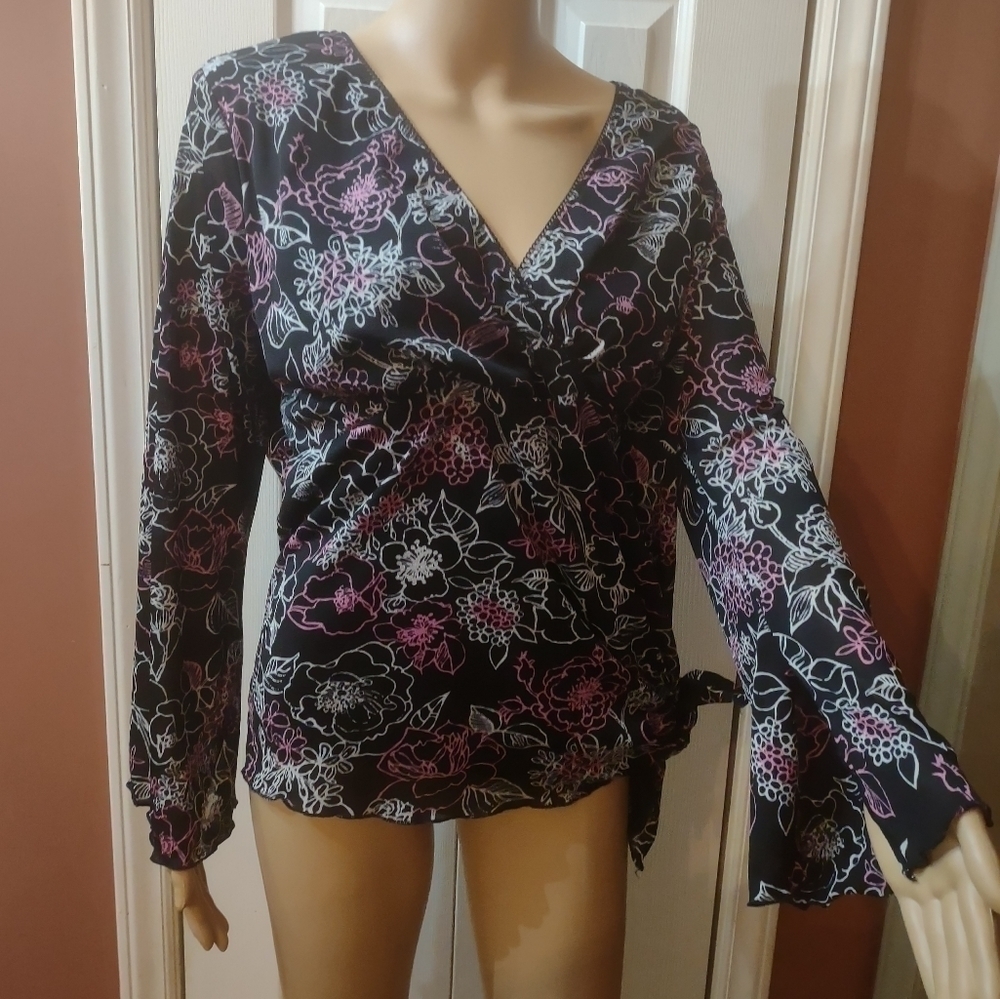 Venezia women's plus size 18/20 long sleeve side tie blouse shirt top - Picture 1 of 6